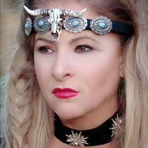 Southwestern steer crown headband, boho gypsy chic